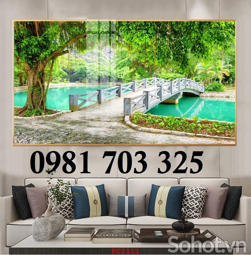 Gạch tranh phong cảnh 3D ốp tường