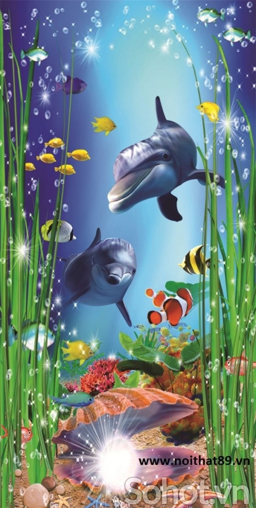 Tranh gạch 3d ốp bể bơi - SJKN5