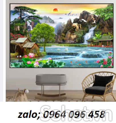 tranh cảnh đồng quê 3d - tranh gạch 3d ốp tường - CDCX444
