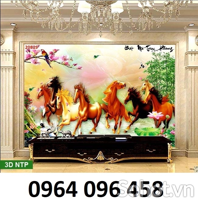 Tranh gạch 3d trang trí phòng khách đẹp - SLK90