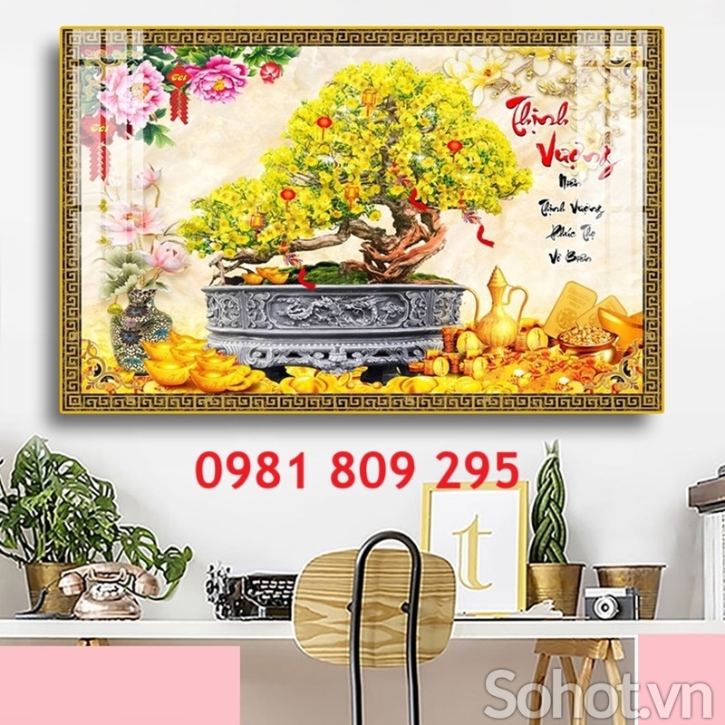 mẫu tranh gạch 3d , tranh hoa mai