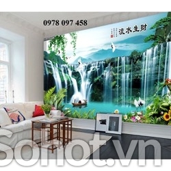Tranh 3D dán tường - tranh phong cảnh