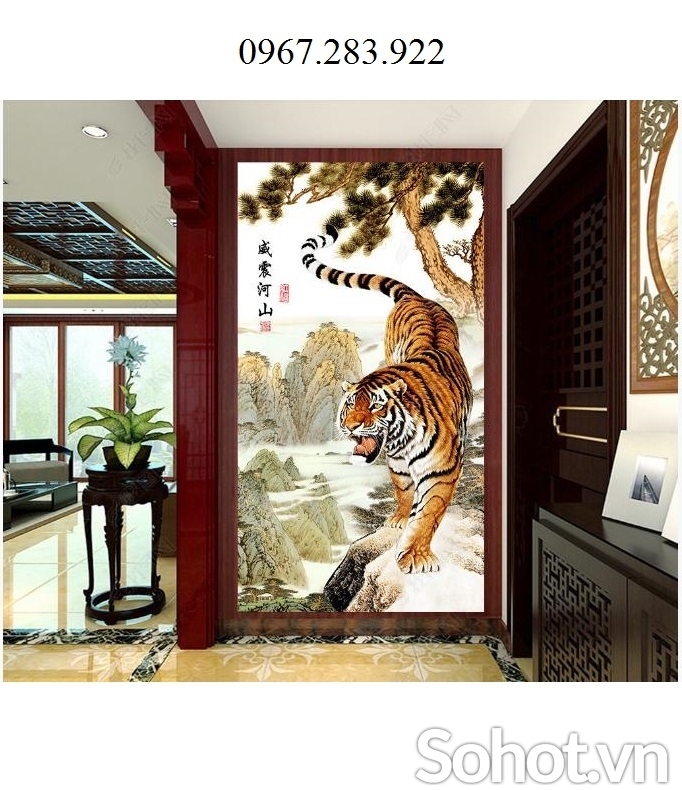 Tranh gạch- Tranh hổ rừng