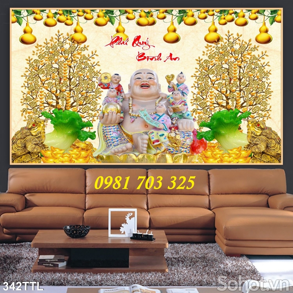 tranh cây kim tiền, gạch tranh 3D