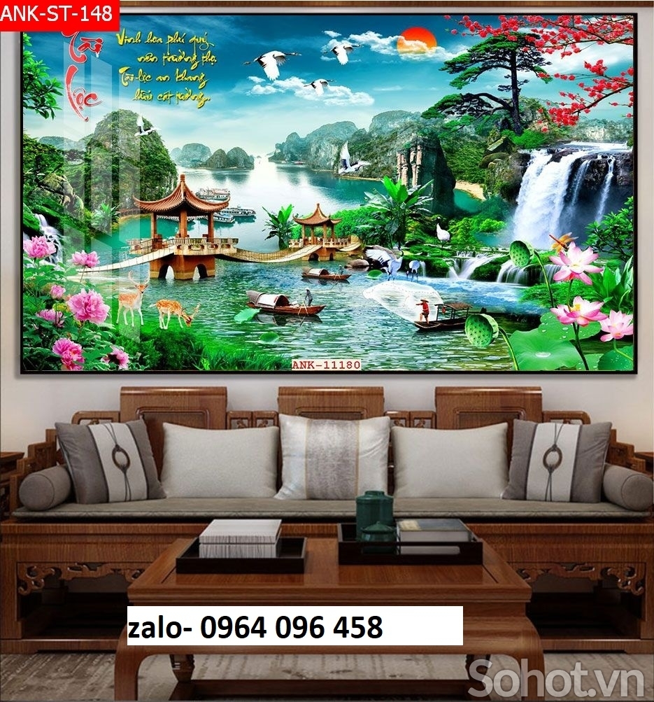 Mẫu tranh gạch 3d trang trí phòng khách - 843CV