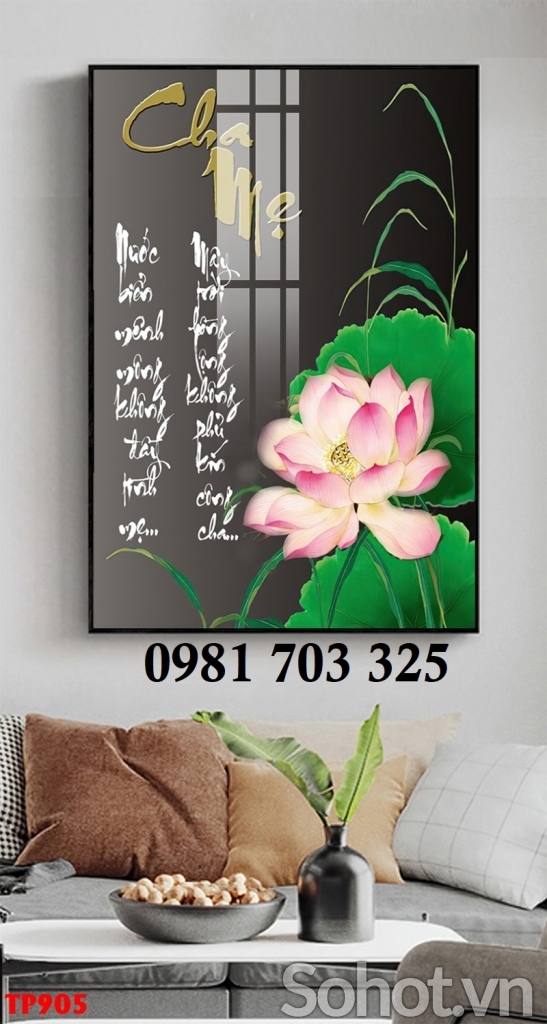 Gạch tranh đẹp thư pháp 3D