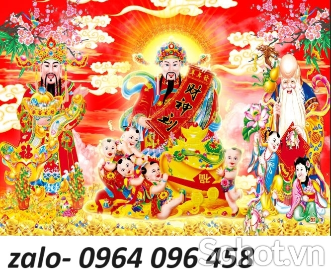 Tranh phúc lộc thọ -tranh gạch 3d phúc lộc thọ - CXC44