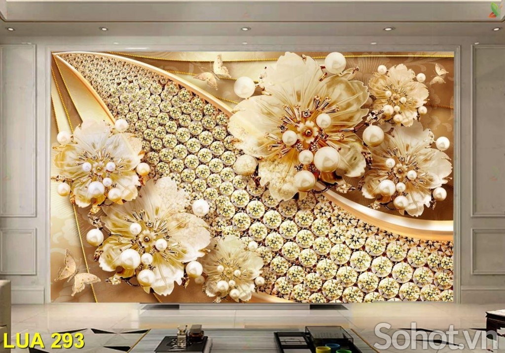 tranh hoa, gạch tranh trang trí tường