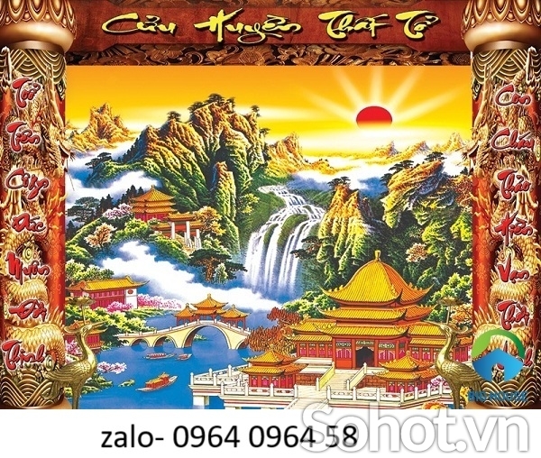 Tranh gạch 3d phòng thờ - KXDC3