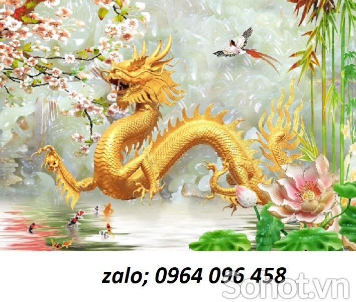 Tranh gạch 3d rồng phượng - MCBV4