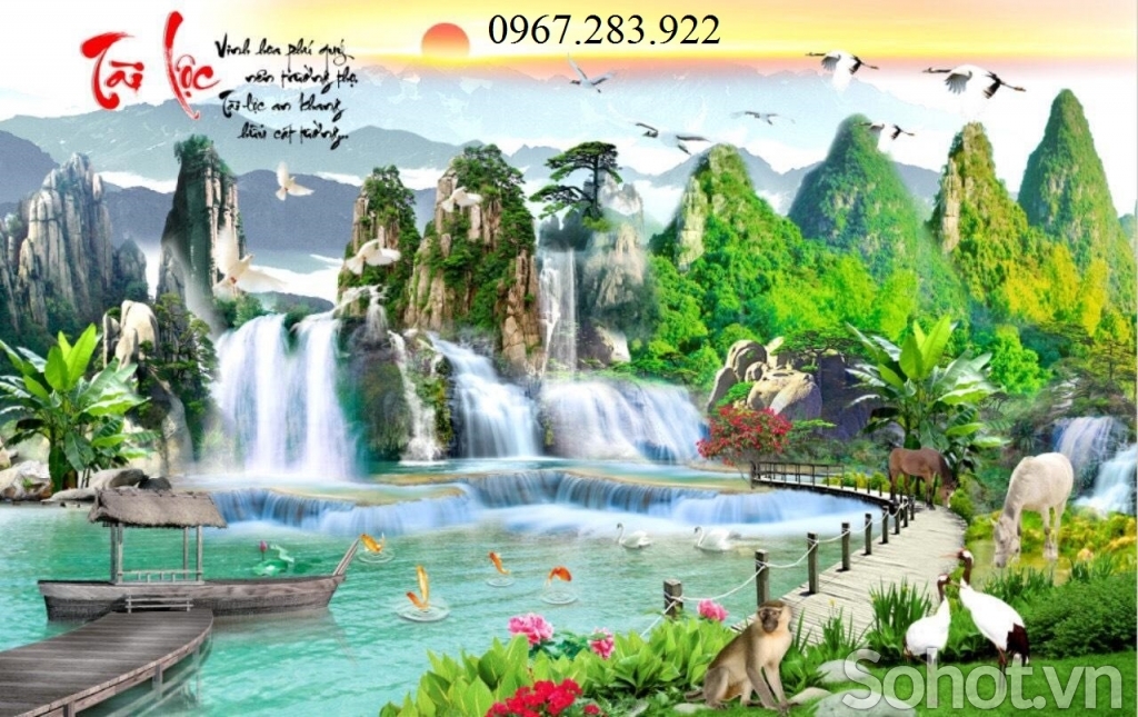 Tranh 3d gạch men phong cảnh đẹp