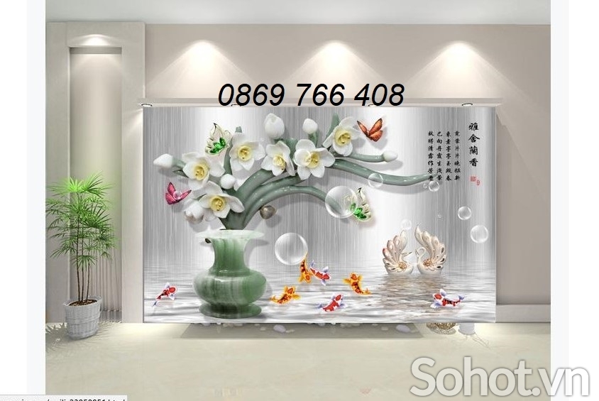 Tranh 3d hoa ốp tường