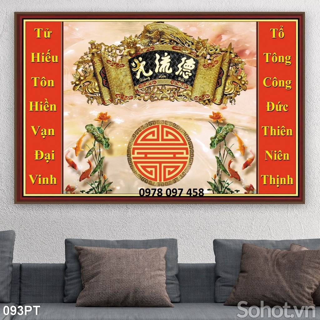 Gạch tranh dán phòng thờ - tranh 3D