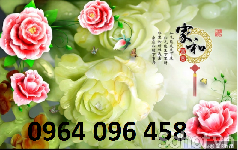 Tranh gạch 3d hoa hồng - DCVB98