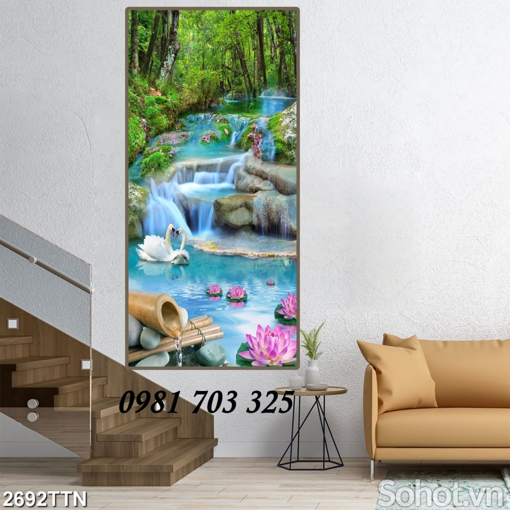 tranh khổ đứng, tranh gạch 3D