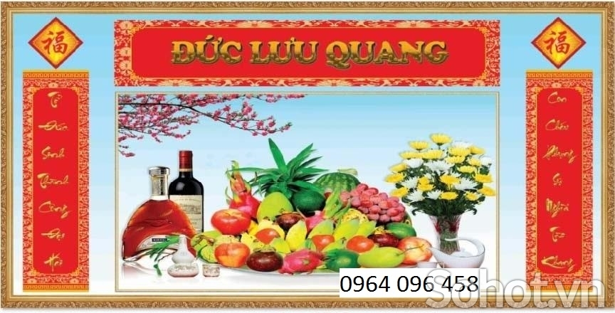 Tranh gạch 3d phong thủy phòng thờ - SX52