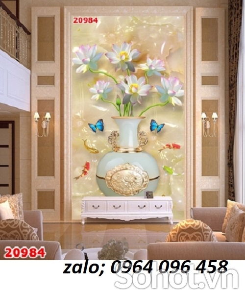Tranh gạch 3d bình hoa - 9888CN
