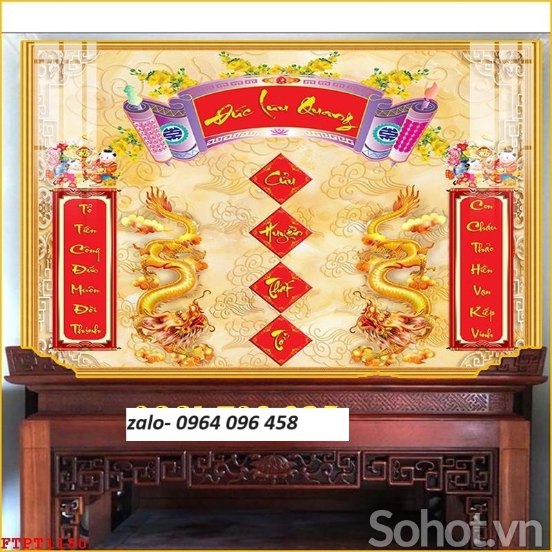 Tranh gạch ốp tường phòng thờ 3d - 3466CV