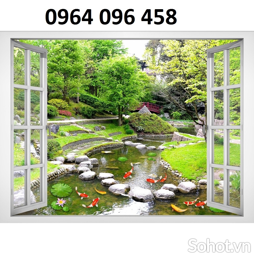 Tranh gạch 3d ốp tường tranh cửa sổ - CVX54