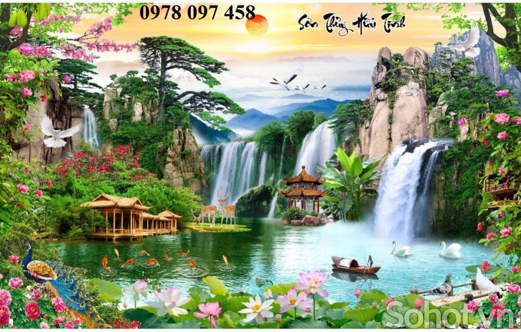 Tranh gạch men phòng khách