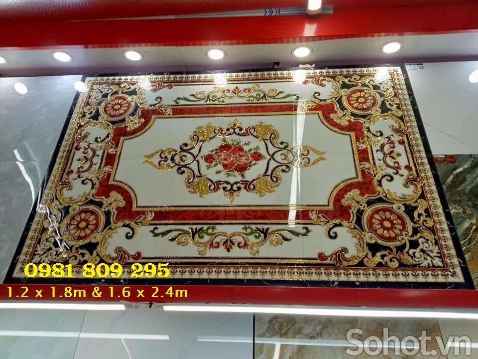 Gạch thảm nền phòng kháchkích thước 1,6x2,4m UP3654