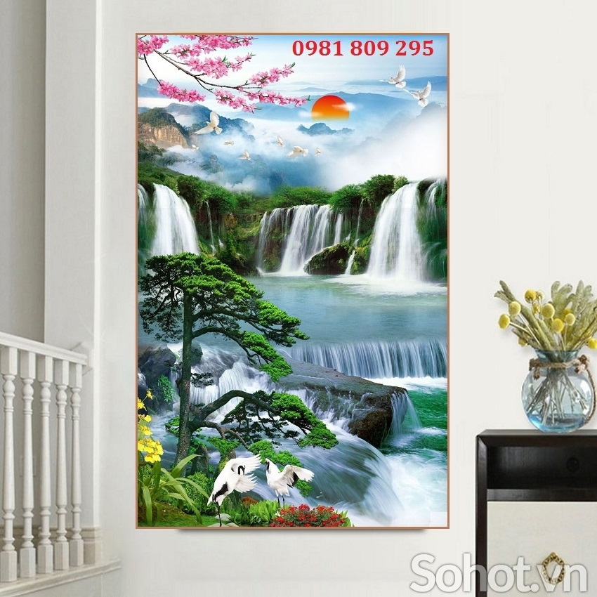 Tranh gạch men thác nước HP6211