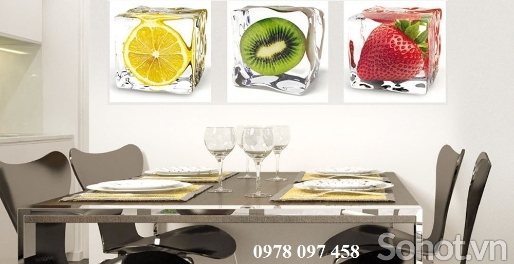 Tranh ốp phòng ăn - tranh 3D