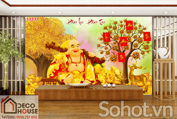 Tranh gạch cây kim tiền