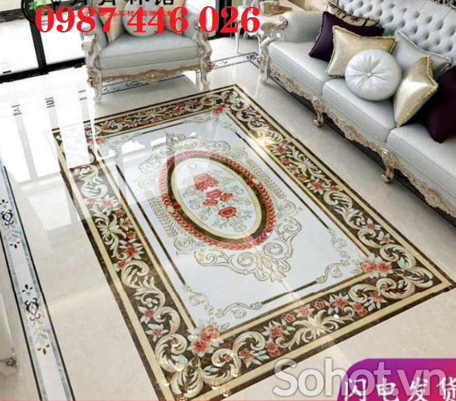 Gạch nền thảm gạch phòng khách HP766