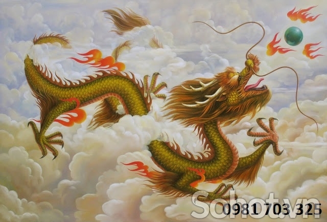 Tranh rồng- tranh gạch men 3D