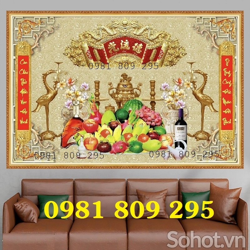 Gạch 3d ốp tường , tranh phòng thờ