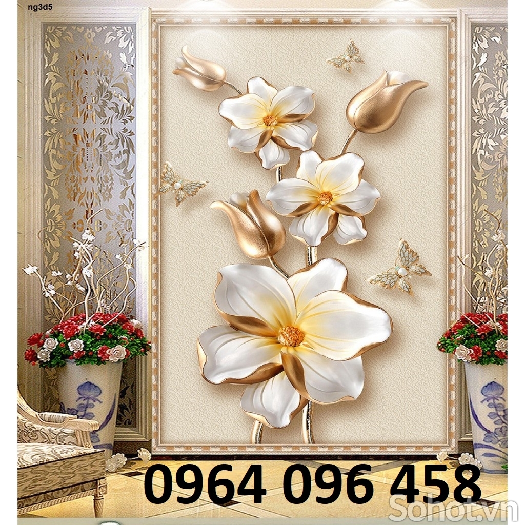 Tranh gạch 3d dán tường phòng khách - XC43