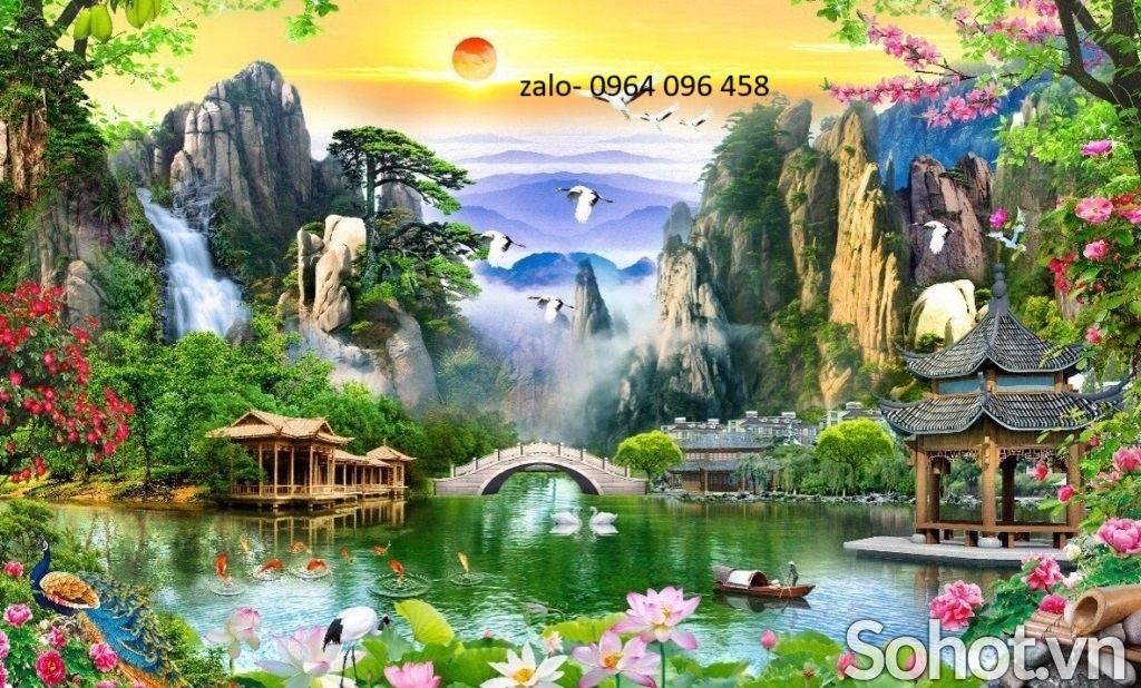 Tranh gạch ốp tường phong cảnh đồng quê 3d - 899CP