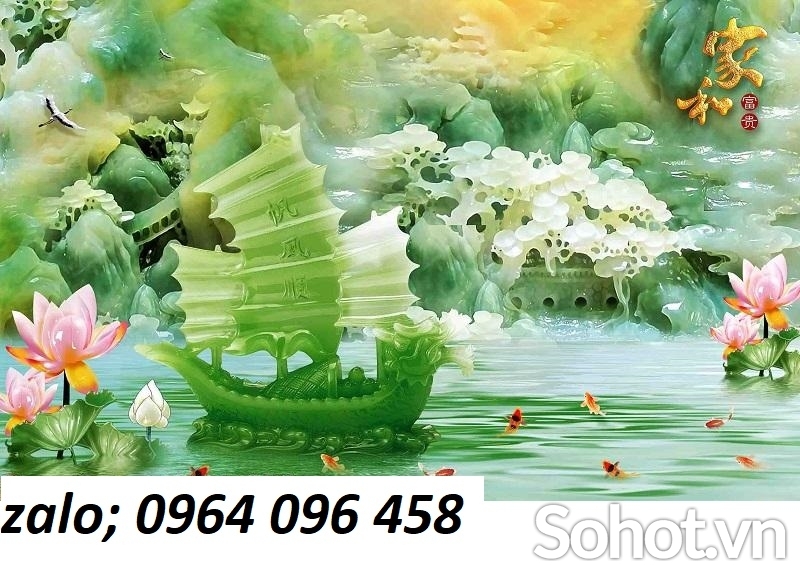 Tranh gạch 3d thuận buồm xuôi gió - 677CX
