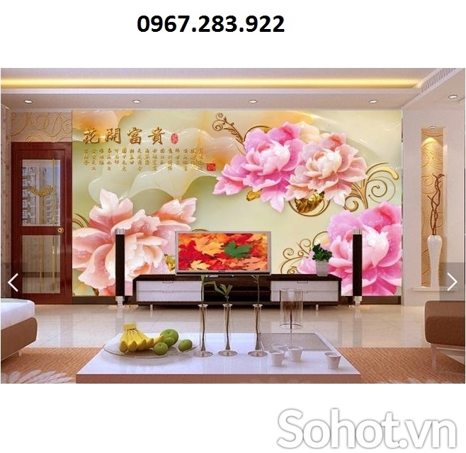 Tranh gạch- Tranh hoa mẫu đơn