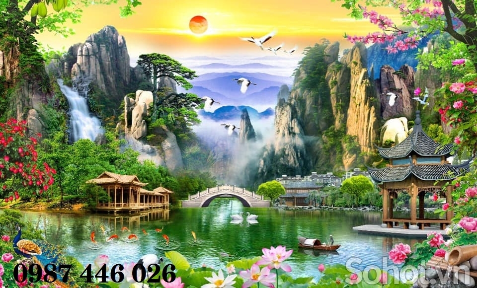 Tranh gạch men phong cảnh thiên nhiên HP7232