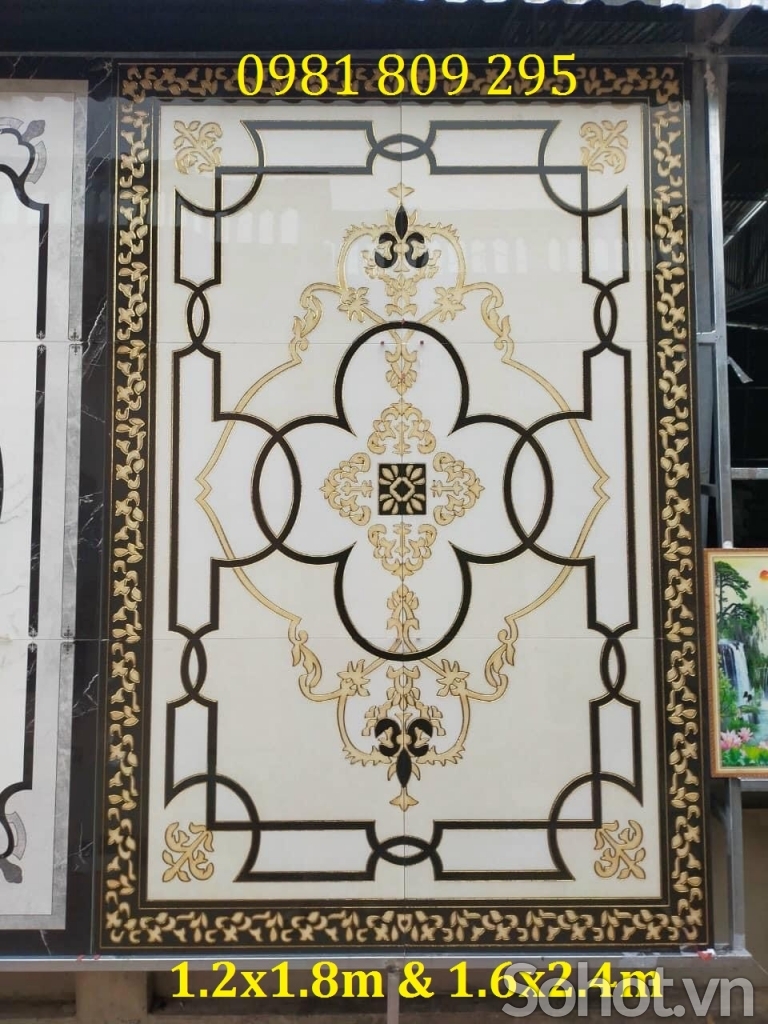 Thảm gạch khắc kim lát hiên