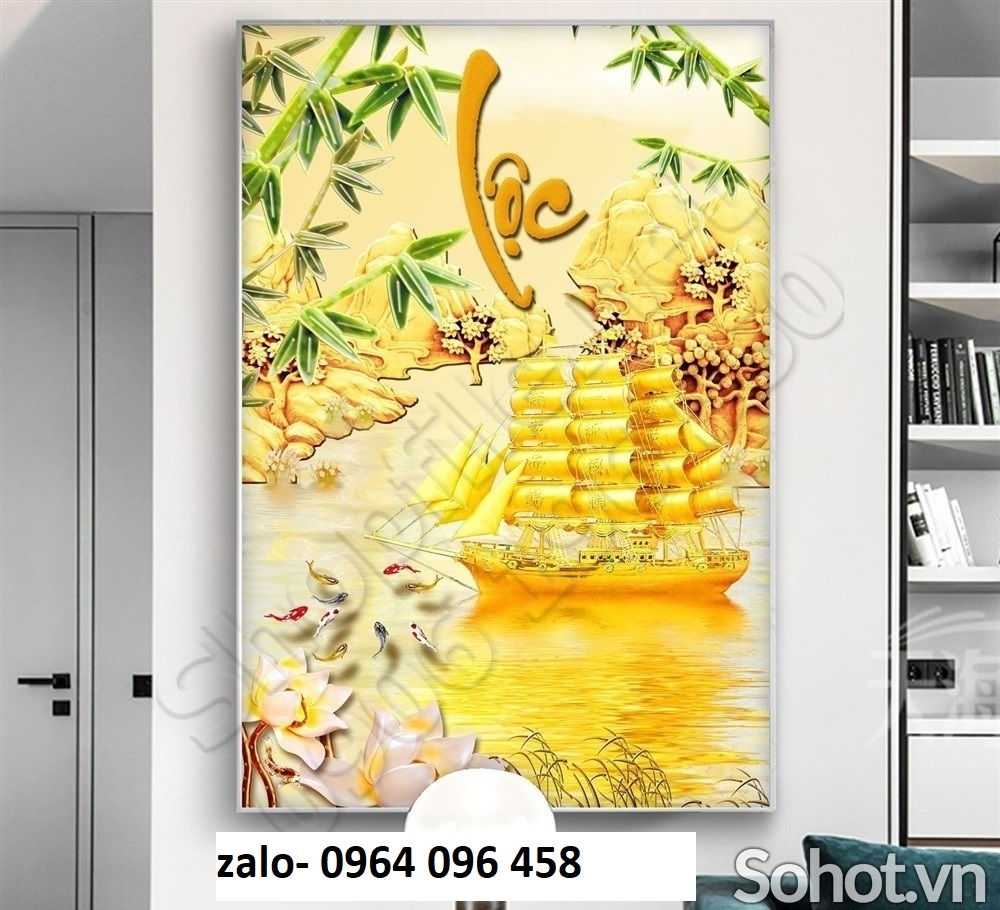 Tranh gạch 3d ốp tường thuận buồm xuôi gió - 42XCC