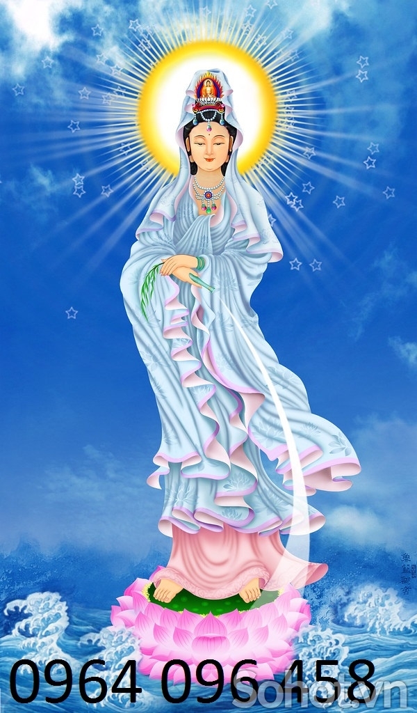 Tranh gạch 3d phật quan âm - GVBM95