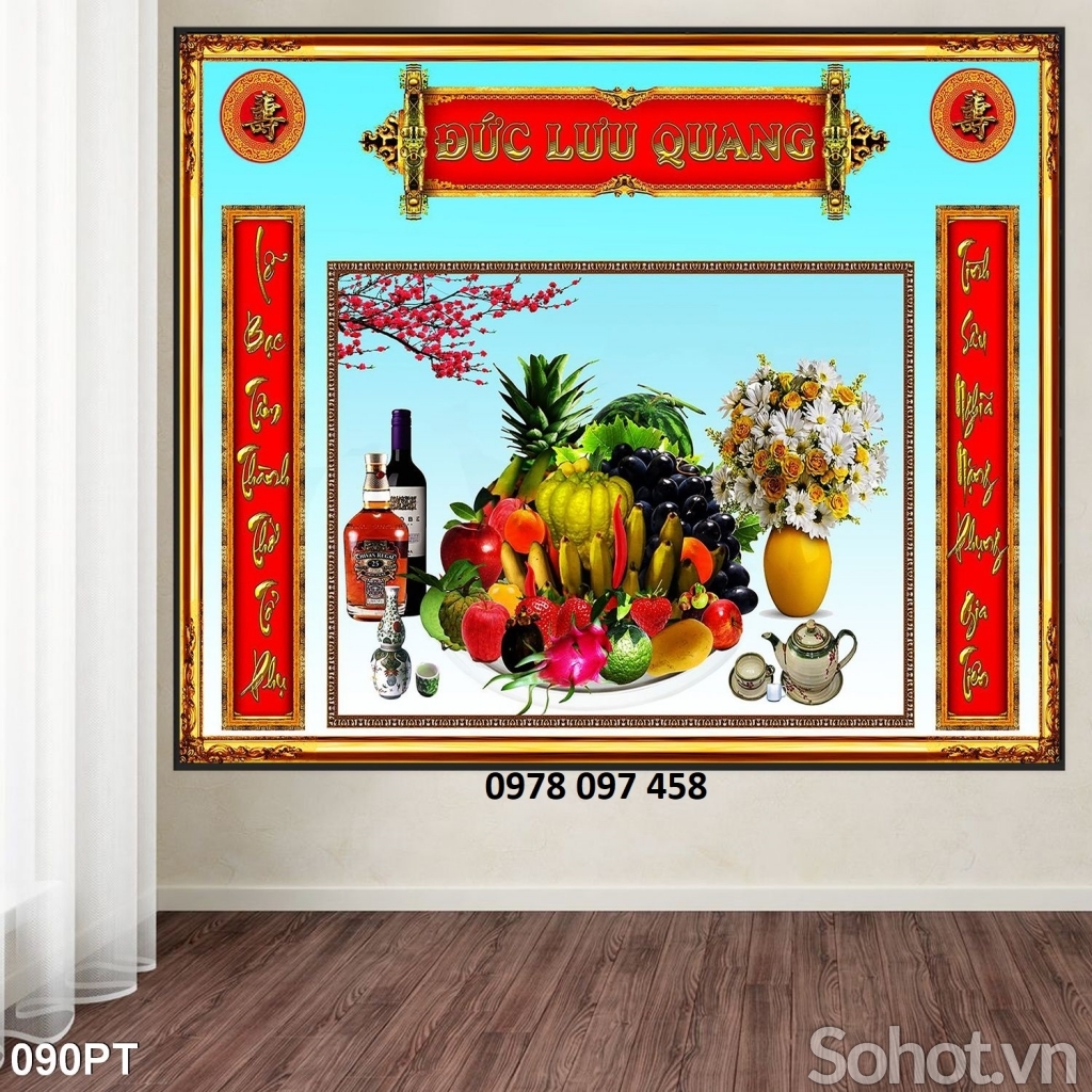 Gạch tranh dán phòng thờ - tranh 3D