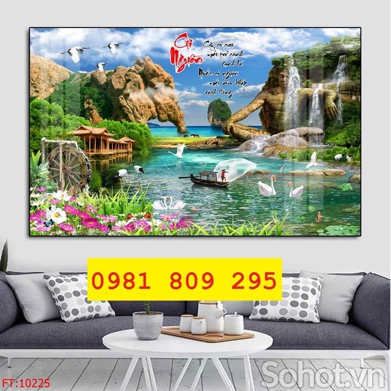 Tranh gạch ốp phòng khách