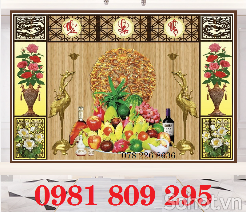 Gạch , gạch ốp tường 3d phòng thờ Hn8383