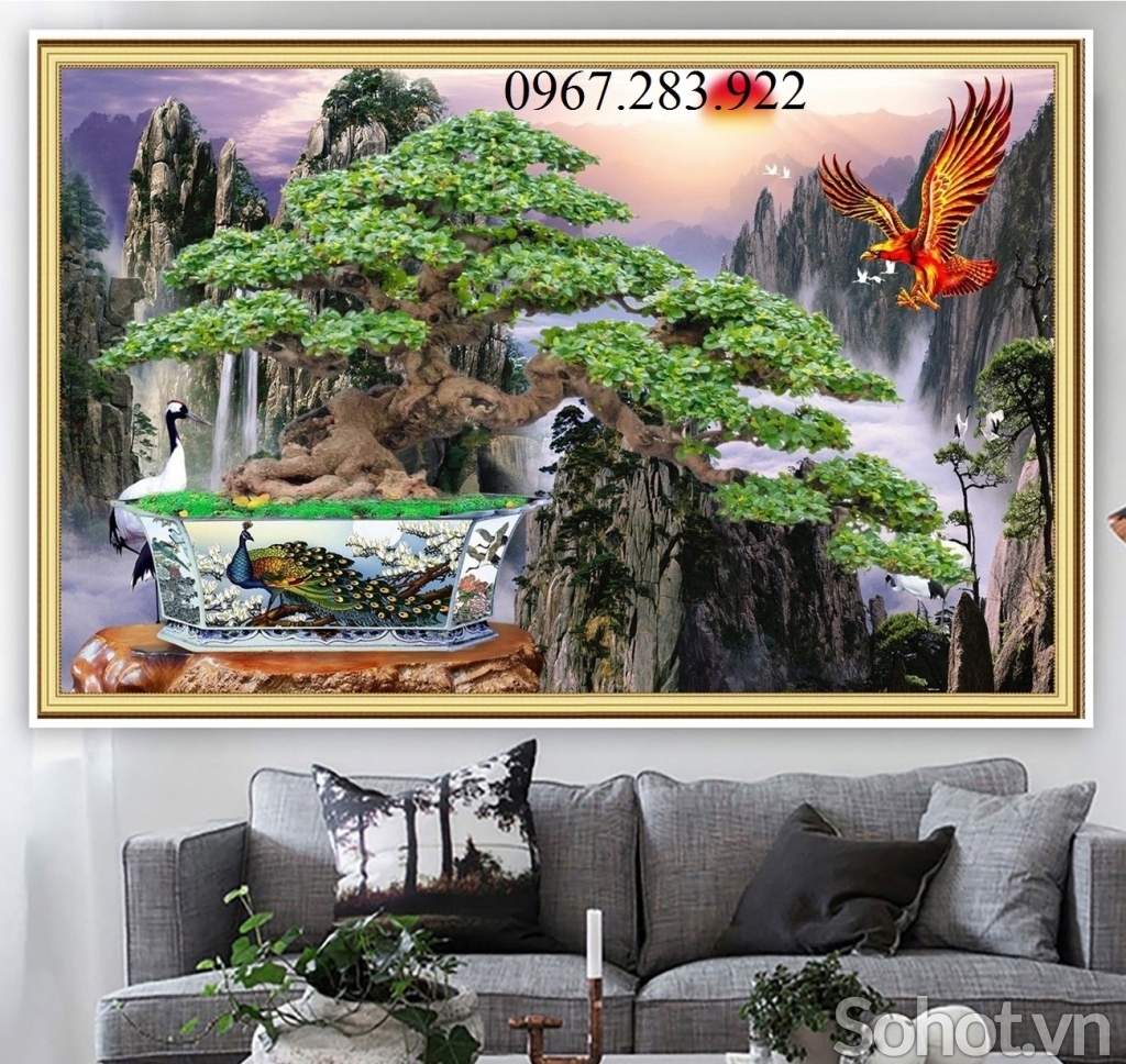 Tranh gạch trang trí- Tranh cây cảnh