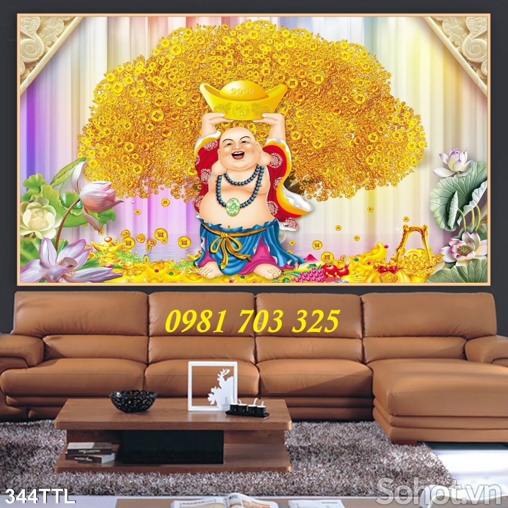 Tranh kim tiền 3D, gạch tranh ốp tường