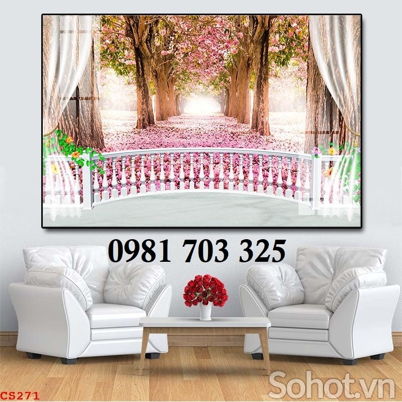 Tranh gạch cửa sổ 3D trang trí phòng