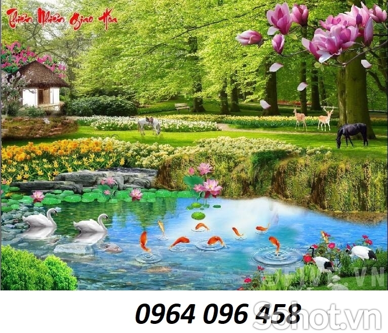 Tranh 3d - tranh gạch 3d phong cảnh đồng quê - LVC33