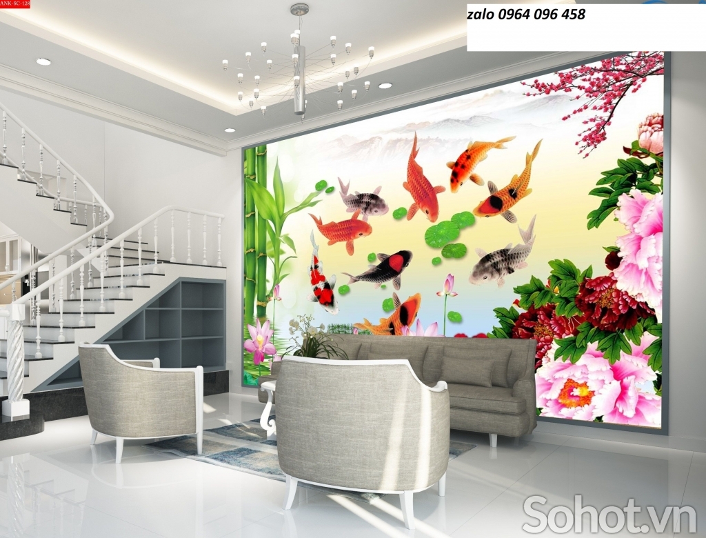 Tranh gạch cửu ngư quần hội - PHCXC4