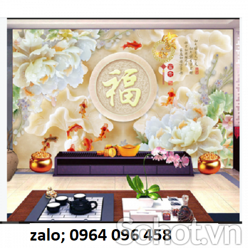 Gạch tranh 3d phòng khách - MNN05