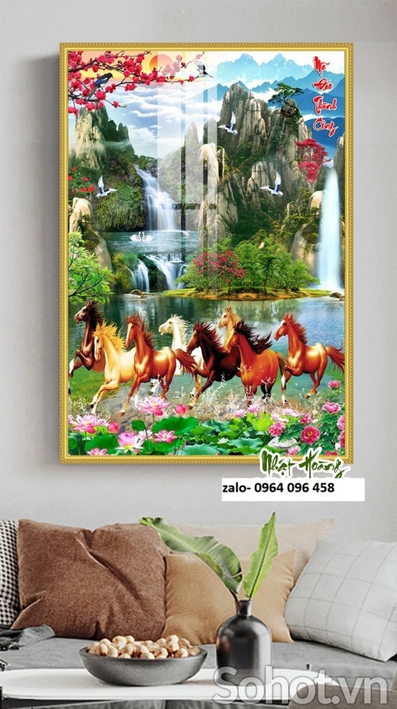 Tranh gạch 3d mã đáo thành công - NXC63