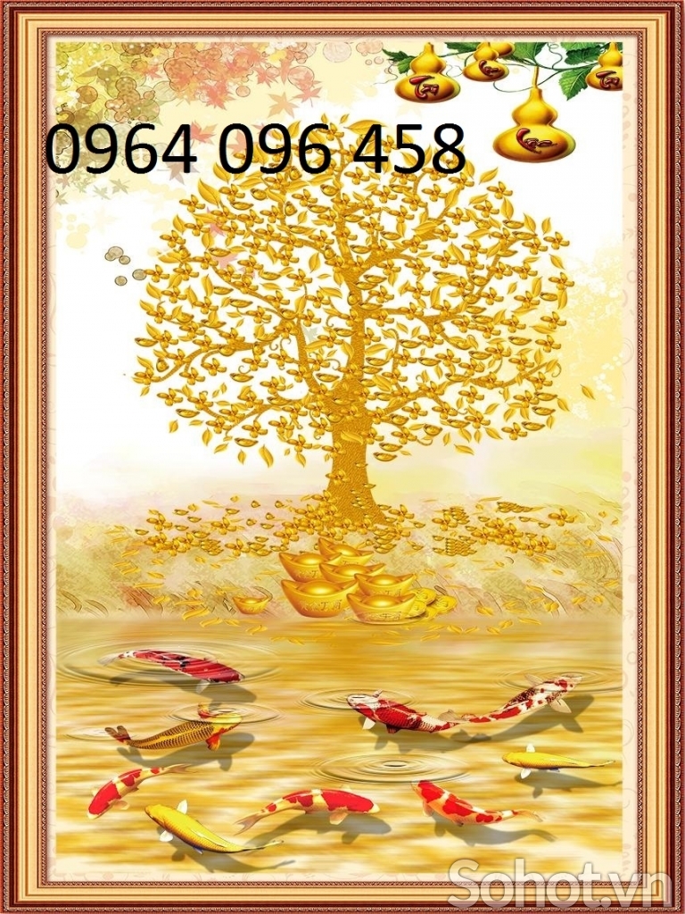 Tranh gạch 3d cây kim tiền - HBMMC3